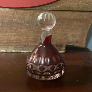 Vintage Maroon Perfume Bottle